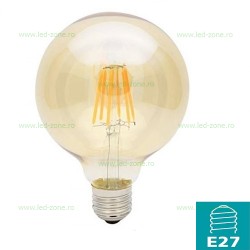 Bec LED Vintage E27 8W Glob G95